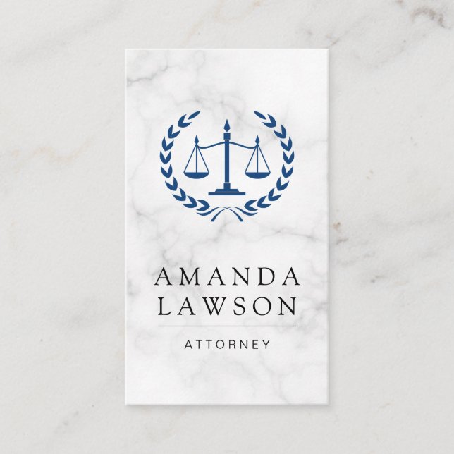 Carte De Rendez-vous Justice Scales Marble Law (Devant)