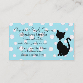 Carte De Rendez-vous Kitty bijoux en bleu