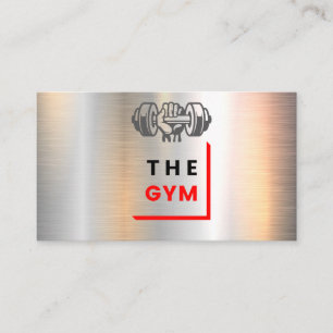 Carte De Rendez-vous La Salle De Sport Dumbbell Metallique