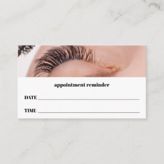 Carte De Rendez-vous Lash Extensions Salon Appointment Card