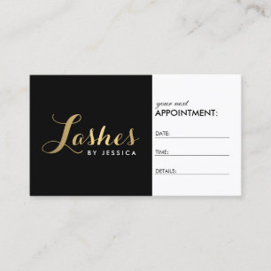 Carte De Rendez-vous Lashes de glam Texte Gold/Black Nomination