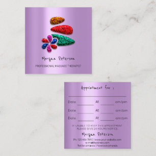 Carte De Rendez-vous Lavande de logotype Rose de Spa de bien-être de m