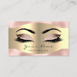 Carte De Rendez-vous Le maquilleur rose d'or fouette l'extension