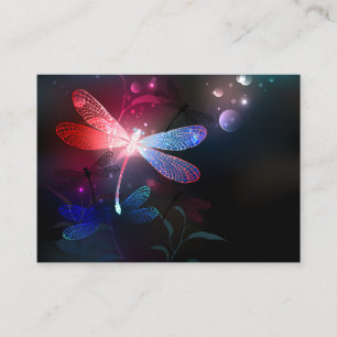 Carte De Rendez-vous libellule rouge brillante