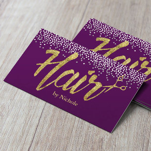 Carte De Rendez-vous Liste des cheveux   Confetti Dots Violet Rendez-vo