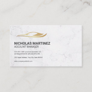 Carte De Rendez-vous Logo Car Gold