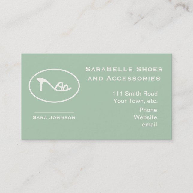 Carte De Rendez-vous Logo Chaussures et Accessoires (Devant)