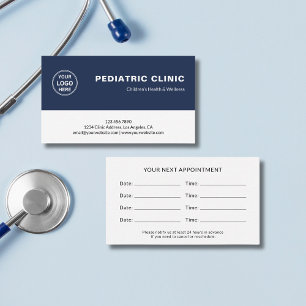 Carte De Rendez-vous Logo de clinique pédiatrique pédiatre
