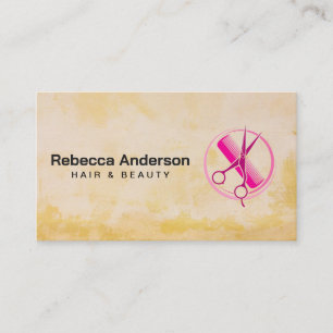 Carte De Rendez-vous Logo de peigne de ciseaux roses chauds Appt List