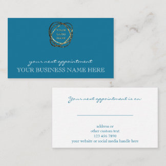 Carte De Rendez-vous Logo d'entreprise élégant sarcelle turquoise Aqua