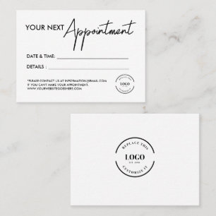 Carte De Rendez-vous Logo d'entreprise moderne Personnalisé Simple
