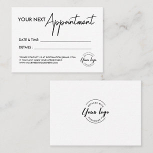 Carte De Rendez-vous Logo d'entreprise moderne simple personnalisé