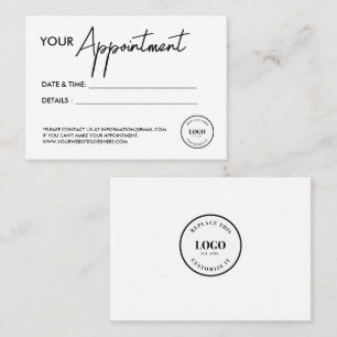 Carte De Rendez-vous Logo d'entreprise personnalisé simple moderne 