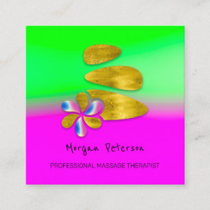 Carte De Rendez-vous Logo en or rose rose Spa de bien-être pour les ma