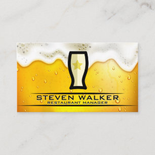 Carte De Rendez-vous Logo en verre de bière Froth
