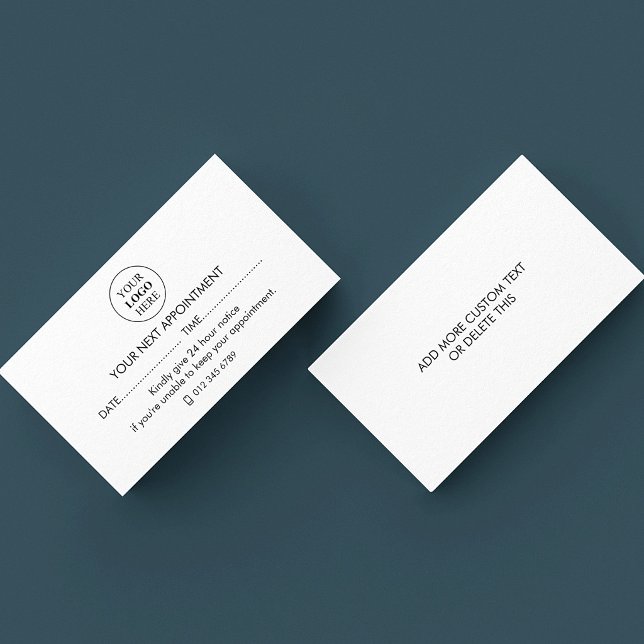 Carte De Rendez-vous Logo Promotionnel Personnalisé – Aucune Commande M (Créateur téléchargé)