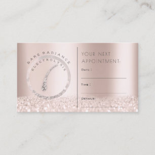 Carte De Rendez-vous Logo rose de parties scintillantes d'électrolyse