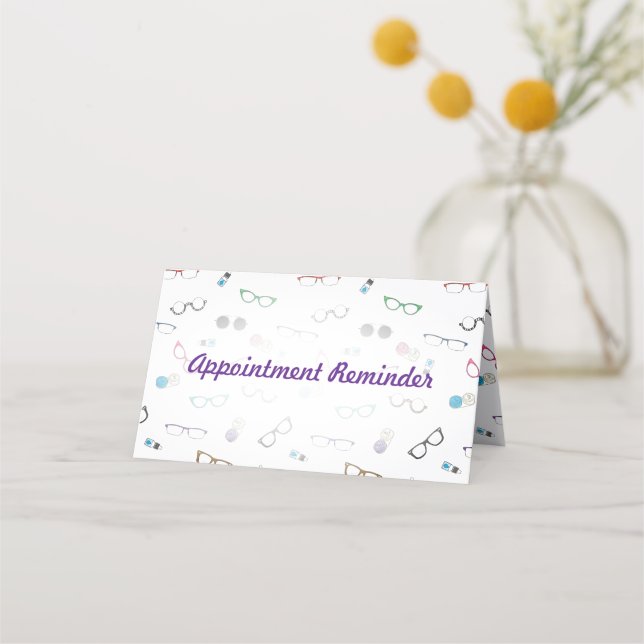 Carte De Rendez-vous Lunettes de cool et contacts Soins oculaires (Devant)