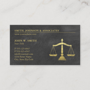Carte De Rendez-vous Luxe Black Lawyer Scales of Justice Nomination