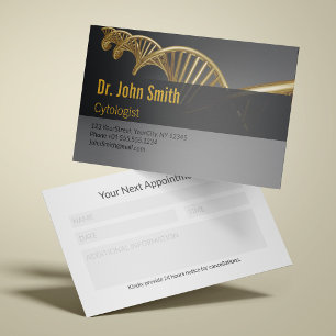 Carte De Rendez-vous Luxueux ADN en Or de Qualité Médicale Professionne