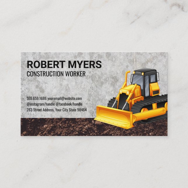 Carte De Rendez-vous Machines de construction | Earth Mover (Devant)