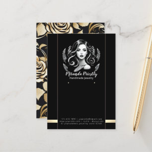 Carte De Rendez-vous Maquillage Artiste Coiffure Styliste Bijoux modern