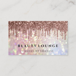 Carte De Rendez-vous Maquillage Artiste Eyelash Rose Parties scintillan