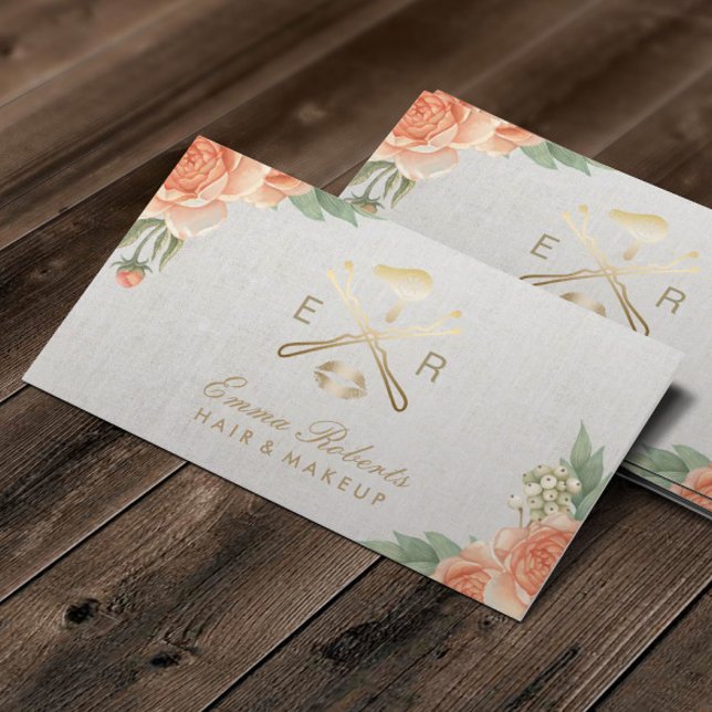 Carte De Rendez-vous Maquillage Artiste Lips Or & Sèche Salon Rendez-vo (Créateur téléchargé)