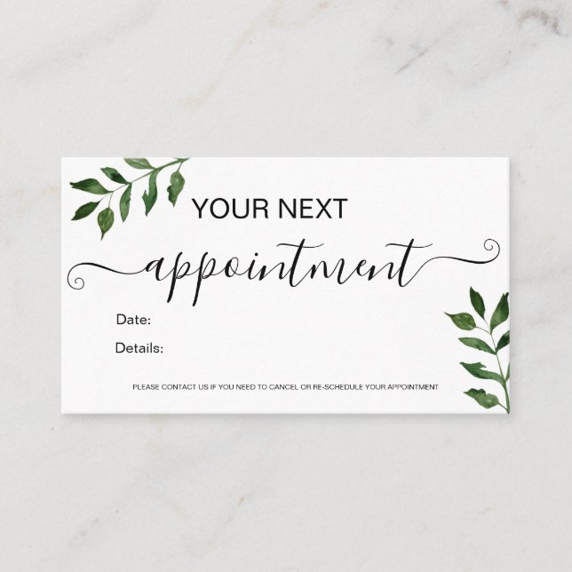 Carte De Rendez-vous Maquillage minimaliste (Devant)