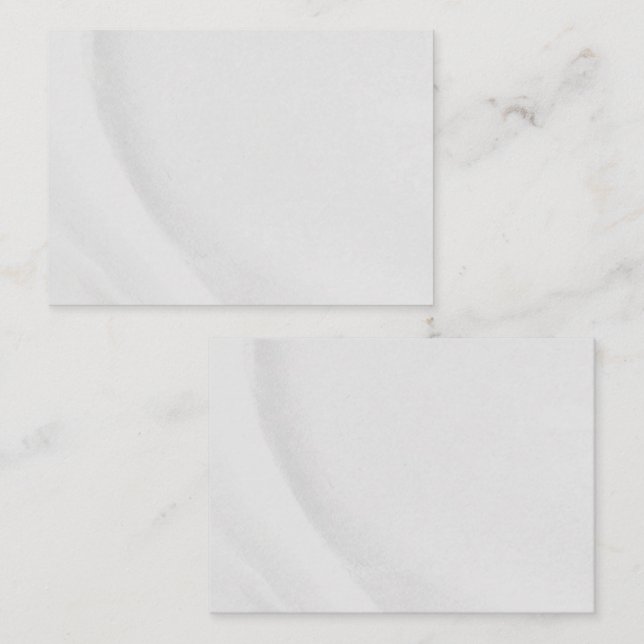 Carte De Rendez-vous Marbre Blanc (Devant / Derrière)
