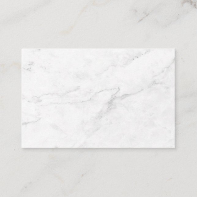 Carte De Rendez-vous Marbre Blanc (Devant)