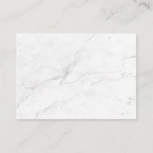 Carte De Rendez-vous Marbre Blanc (Devant)