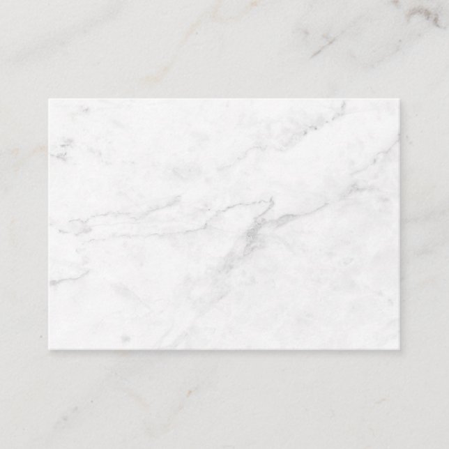 Carte De Rendez-vous Marbre Blanc (Devant)