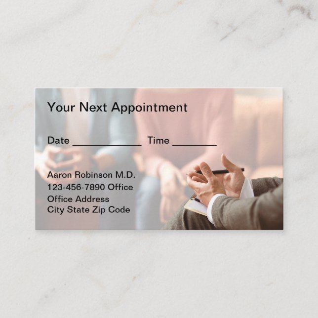 Carte De Rendez-vous Marriage Counselor Appointment Business Cards New (Devant)