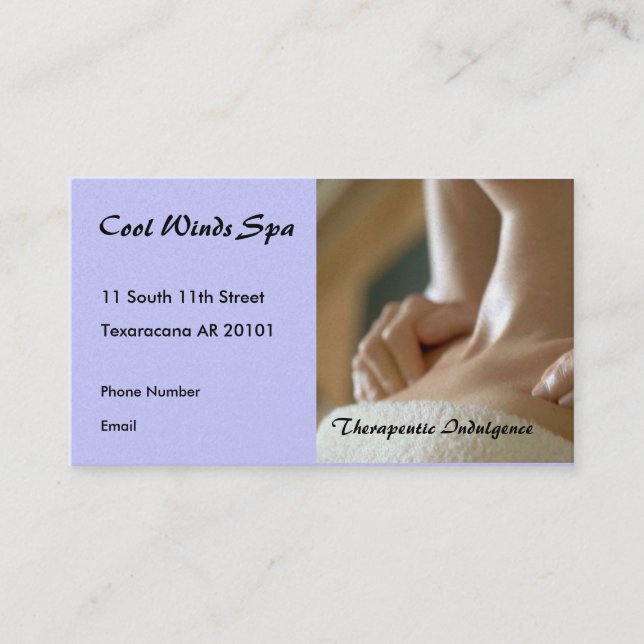 Carte De Rendez-vous Massage des mains photo (Devant)
