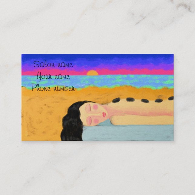 Carte De Rendez-vous Massage en pierre chaude (Devant)
