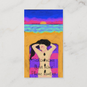 Carte De Rendez-vous Massage en pierre chaude au coucher du soleil
