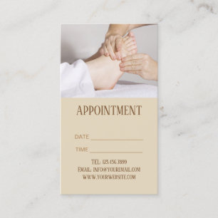 Carte De Rendez-vous Massage pieds acupression physiothérapie Rendez-vo