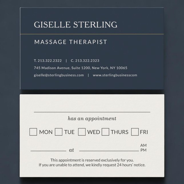 Carte De Rendez-vous Massage Therapist Office Appointment Reminder (Créateur téléchargé)