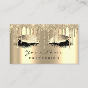 Carte De Rendez-vous Mèches de sépia d'or de maquillage cirant la car
