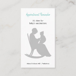 Carte De Rendez-vous Médecin pédiatrique Mère Rocking Bébé Vaccination