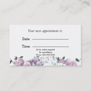 Carte de rendez-vous médicale florale délicate min