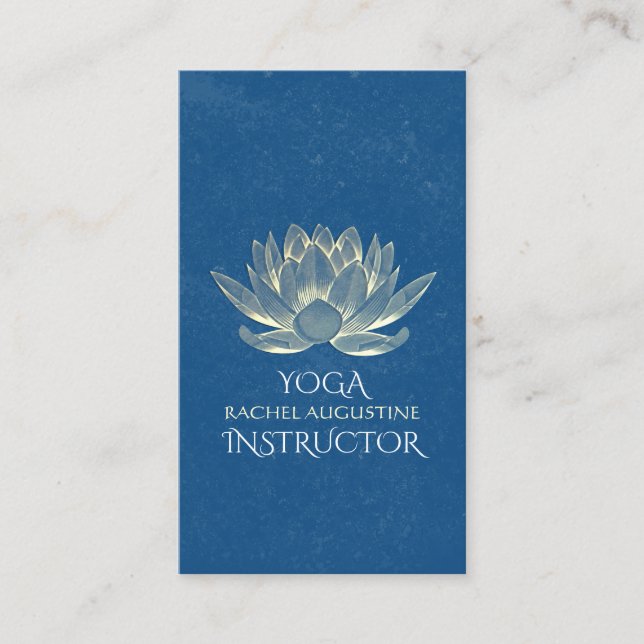 Carte De Rendez-vous Méditation Yoga Reiki Instructeur Nomination Lotus (Devant)