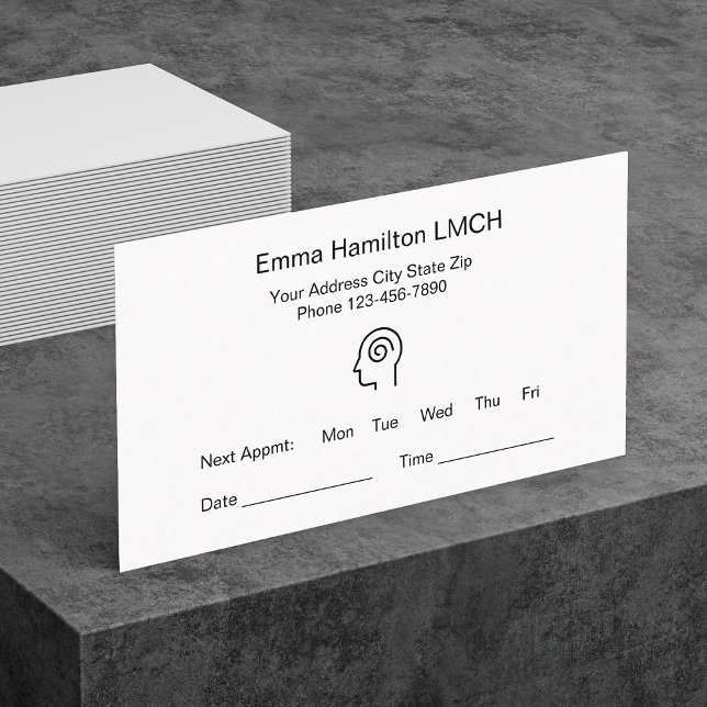 Carte De Rendez-vous Mental Health Counselor Office Appointment Cards (Créateur téléchargé)