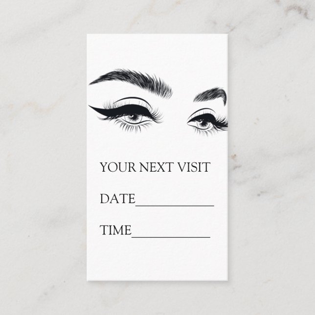 Carte de rendez-vous  Microblading, Extensions de  (Devant)