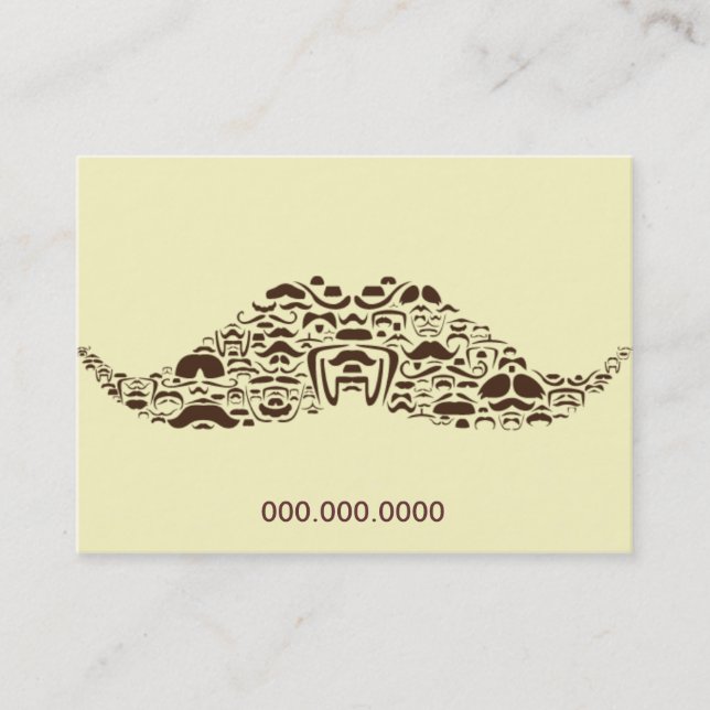 Carte De Rendez-vous Millions de moustaches potelées (Devant)
