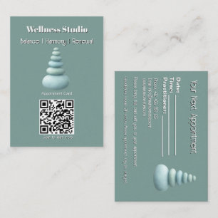 Carte De Rendez-vous Mindfulness Wellness Consultant Zen Lotus Turquois