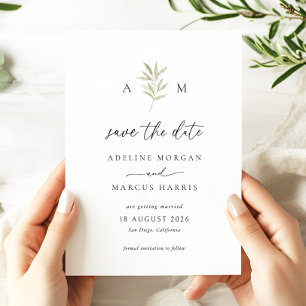 Carte de rendez-vous Minimal Sage Greenery
