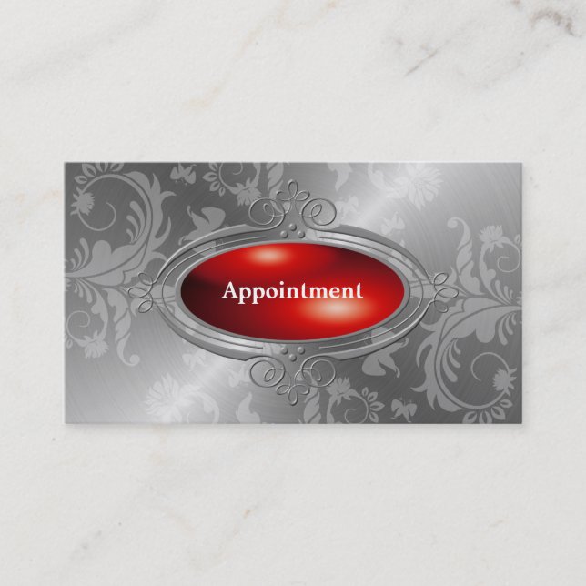 Carte De Rendez-vous Modèle de nomination élégant (Devant)