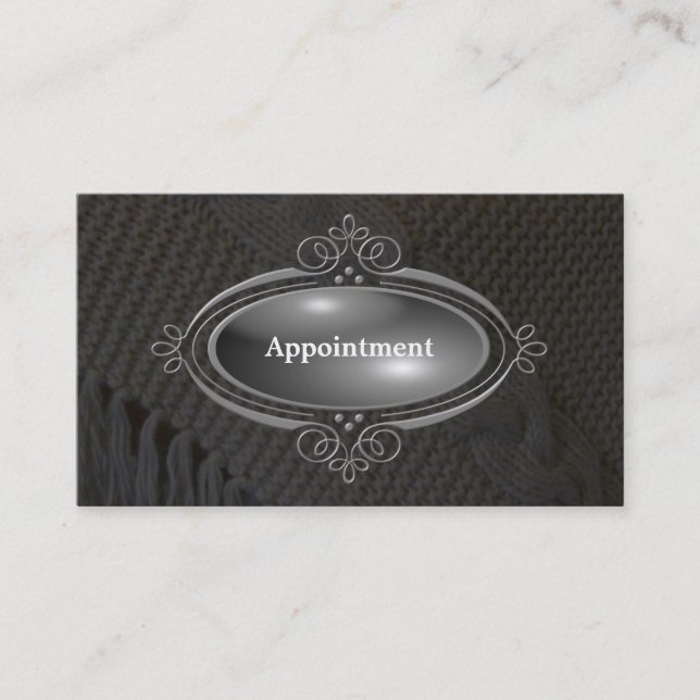 Carte De Rendez-vous Modèle de nomination élégant (Devant)